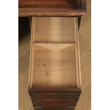 Antiker englischer Rollschreibtisch, Rollpult aus Eiche / roll top pedestal office desk, circa 1920 George V