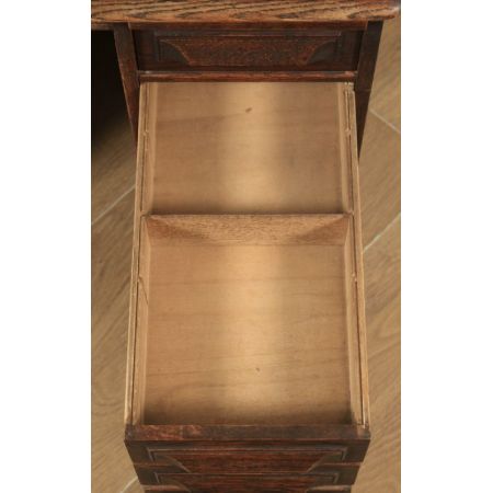 Antiker englischer Rollschreibtisch, Rollpult aus Eiche / roll top pedestal office desk, circa 1920 George V