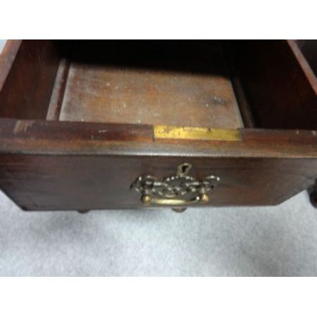 Art-Deco Schreibtisch, Leder ,Nussbaum