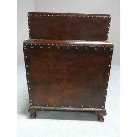 Art-Deco Schreibtisch, Leder ,Nussbaum