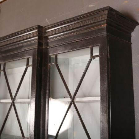 englische Breakfront Bibliothek, Bücherregal