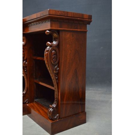 Palisander Breakfront offenes Bücherregal, William IV 