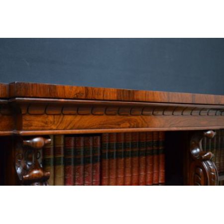 Palisander Breakfront offenes Bücherregal, William IV 