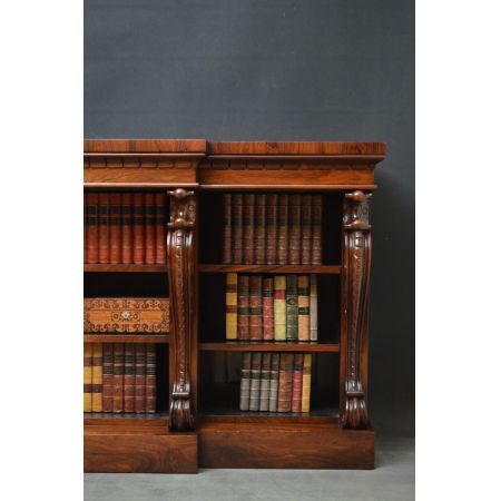 Palisander Breakfront offenes Bücherregal, William IV 
