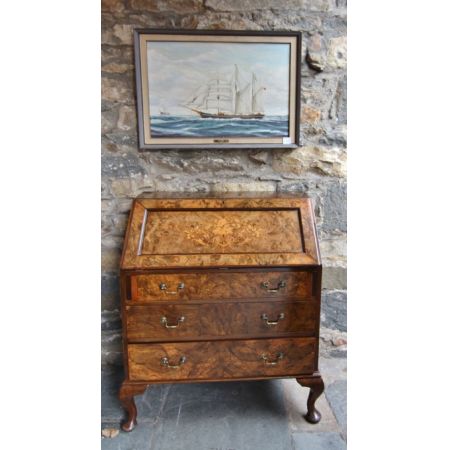  Bureau ,eingelegt, Gratwalnußholz ,  edwardian Stilepoche 