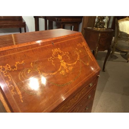  Mahagoni-Intarsien-Bureau, antik,  edwardian Design