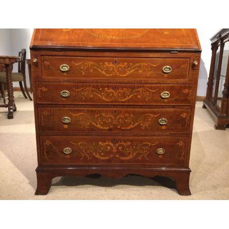  Mahagoni-Intarsien-Bureau, antik,  edwardian Design