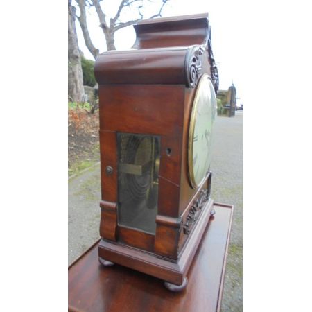 Regentschaft Massivholz Mahagoni Messing Uhr Antik viktorianisch