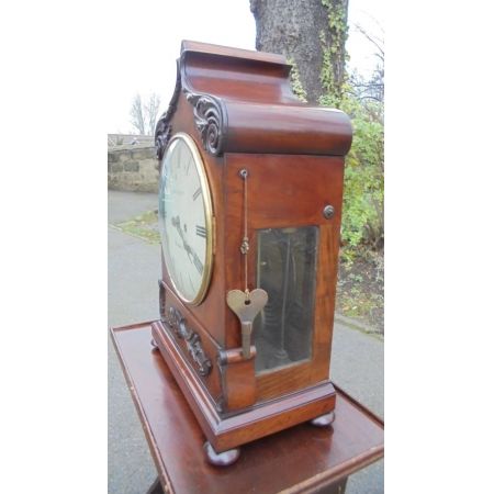 Regentschaft Massivholz Mahagoni Messing Uhr Antik viktorianisch