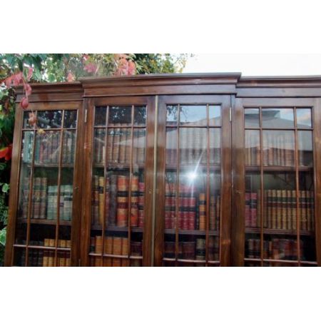 Bücherschrank, Breakfront-Sekretär, Palisander, 19. Jahrhundert, antik 