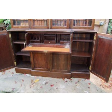 Bücherschrank, Breakfront-Sekretär, Palisander, 19. Jahrhundert, antik 