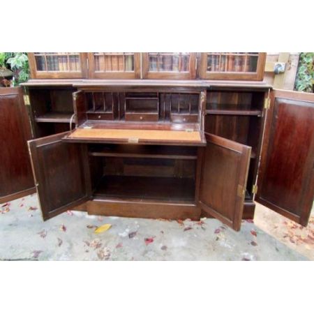 Bücherschrank, Breakfront-Sekretär, Palisander, 19. Jahrhundert, antik 