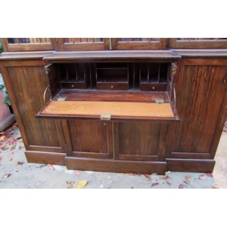 Bücherschrank, Breakfront-Sekretär, Palisander, 19. Jahrhundert, antik 