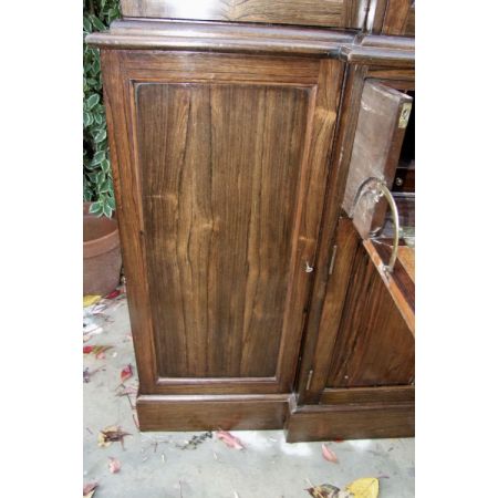 Bücherschrank, Breakfront-Sekretär, Palisander, 19. Jahrhundert, antik 