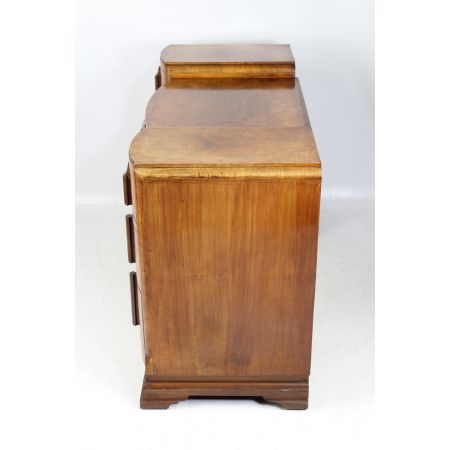 antiker Art Deco Nussbaum Schreibtisch