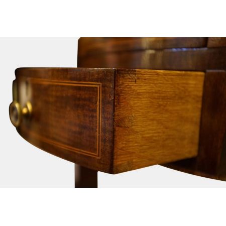 antiker Schreibtisch in Nierenform, Mahagoni