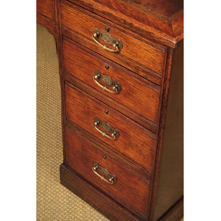 antiker Eichenschreibtisch um 1900