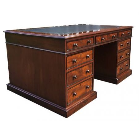 Antiker schottischer Mahagoni-Partnerschreibtisch