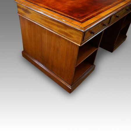 antiker Partners Schreibtisch, Mahagoni , viktorianisch 