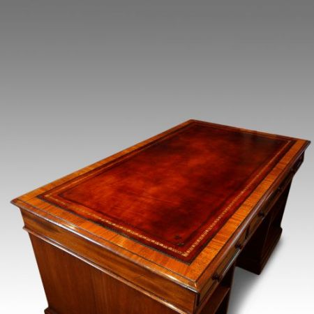 antiker Partners Schreibtisch, Mahagoni , viktorianisch 