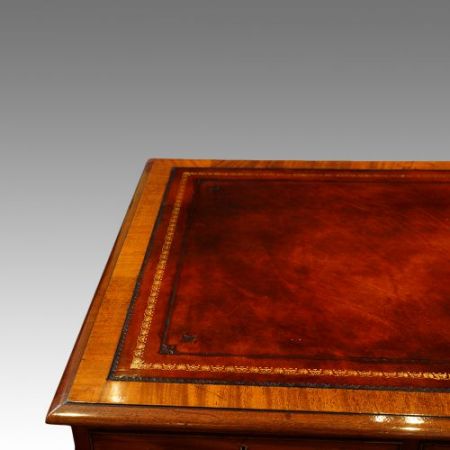 antiker Partners Schreibtisch, Mahagoni , viktorianisch 