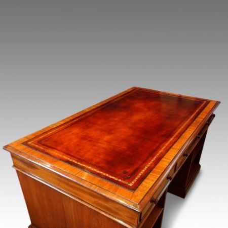 antiker Partners Schreibtisch, Mahagoni , viktorianisch 