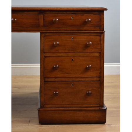 Schreibtisch partners desk Mahagoni Massivholz antik viktorianisch