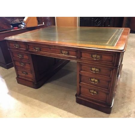 Partners desk Schreibtisch antik Massivholz Mahagoni Spät Viktorianisch