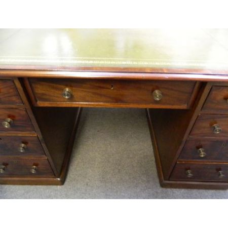 Großer partners desk Schreibtisch Mahagoni Massivholz Antik georgianisch