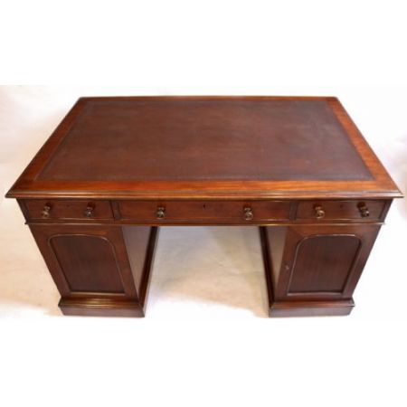 Früh viktorianischer Mahagoni Massivholz partners desk