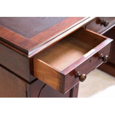 Früh viktorianischer Mahagoni Massivholz partners desk