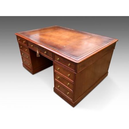 Schreibtisch partners desk Massivholz Mahagoni viktorianisch
