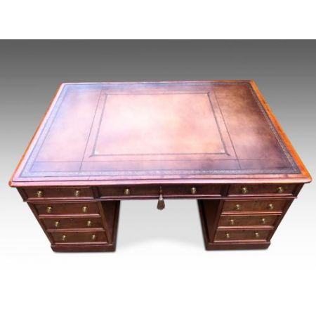 Schreibtisch partners desk Massivholz Mahagoni viktorianisch