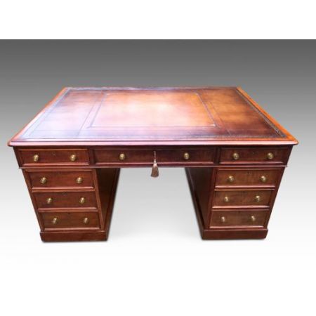 Schreibtisch partners desk Massivholz Mahagoni viktorianisch