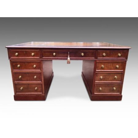 Schreibtisch partners desk Massivholz Mahagoni viktorianisch