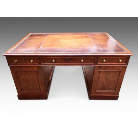 Schreibtisch partners desk Massivholz Mahagoni viktorianisch