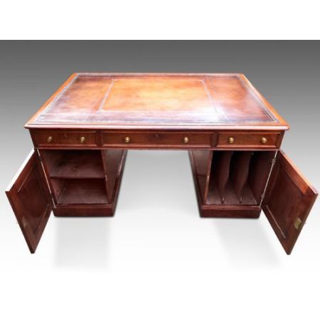 Schreibtisch partners desk Massivholz Mahagoni viktorianisch