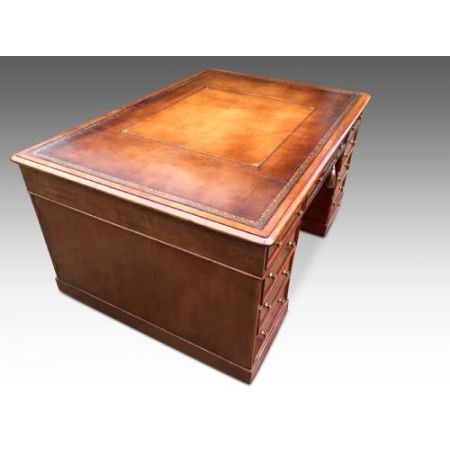 Schreibtisch partners desk Massivholz Mahagoni viktorianisch