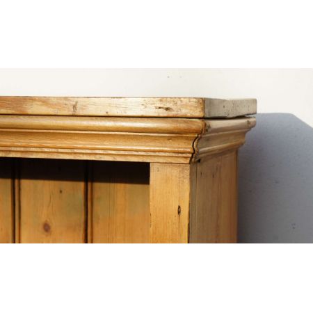 Spät viktorianischer Kiefer Bücherschrank Antik Massivholz