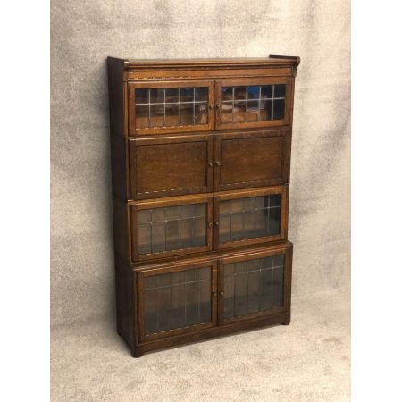 Globe Wernicke verglaster Bücherschrank Eiche Massivholzschrank 19. Jahrhundert
