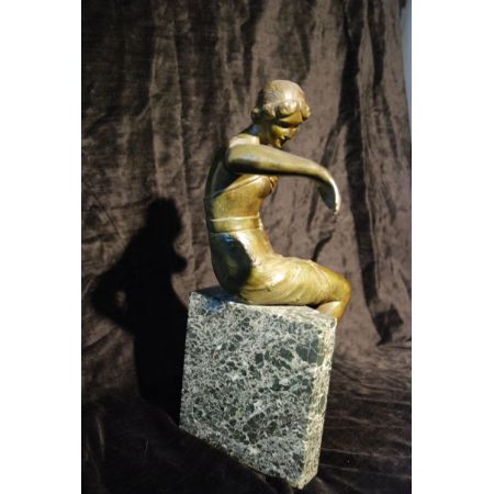 Art Deco Trefolioni Bronze Figure, ca 1920