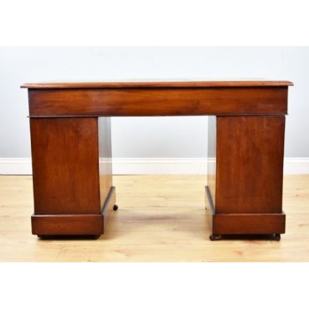 Antiker viktorianischer Pedestal Schreibtisch Pedestal Desk ca 1850