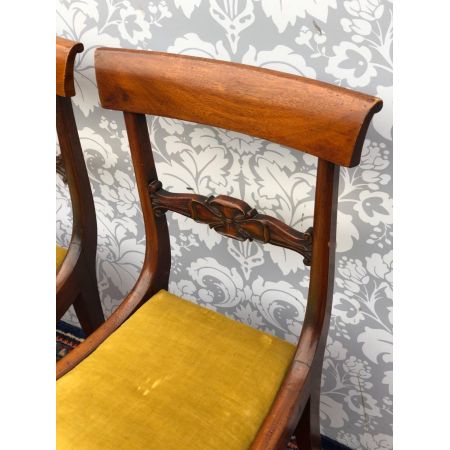 2er Satz originaler antiker Mahagoni Stühle Hall Chairs viktorianisch