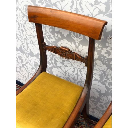 2er Satz originaler antiker Mahagoni Stühle Hall Chairs viktorianisch