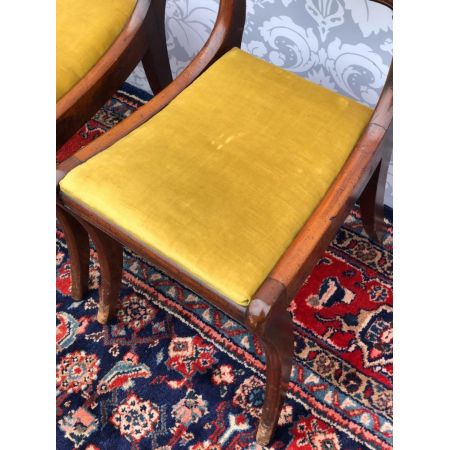 2er Satz originaler antiker Mahagoni Stühle Hall Chairs viktorianisch