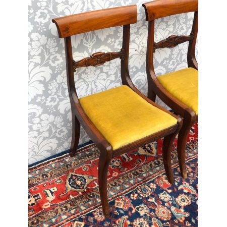 2er Satz originaler antiker Mahagoni Stühle Hall Chairs viktorianisch