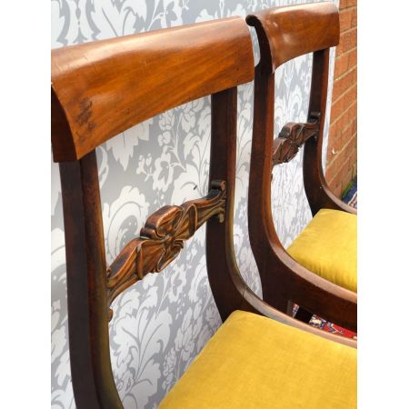 2er Satz originaler antiker Mahagoni Stühle Hall Chairs viktorianisch