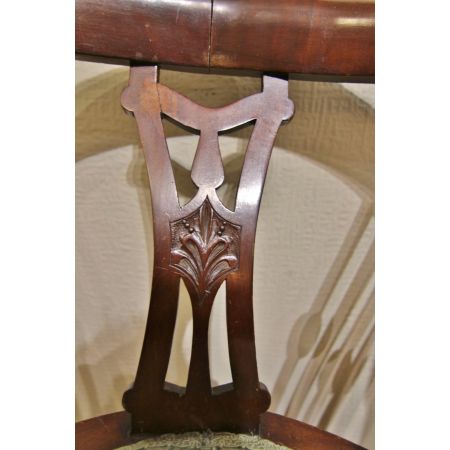 2er Satz antiker edwardianischer Arts and Craft Mahagoni Beistellstühle Occasional Chairs ca 1890