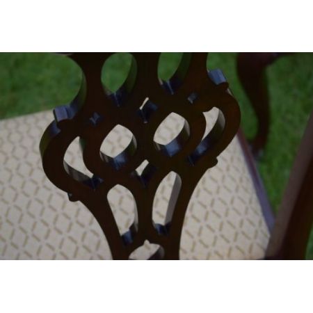 2er Satz antiker Chippendale Beistellstühle Side Chairs aus Mahagoni ca 1900