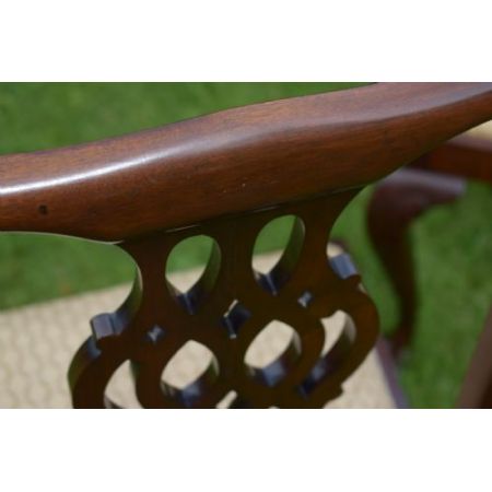 2er Satz antiker Chippendale Beistellstühle Side Chairs aus Mahagoni ca 1900